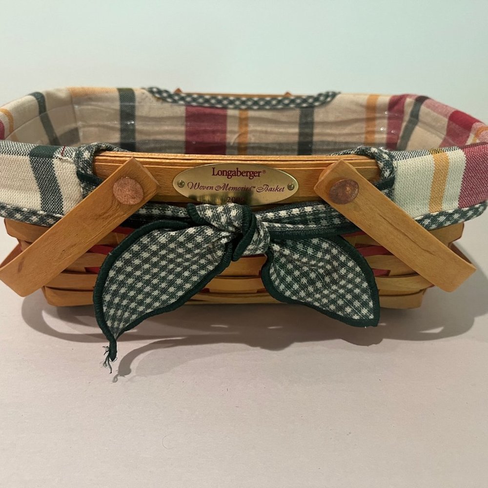 2000 Red Accent Woven Memories Basket - LONGABERGER